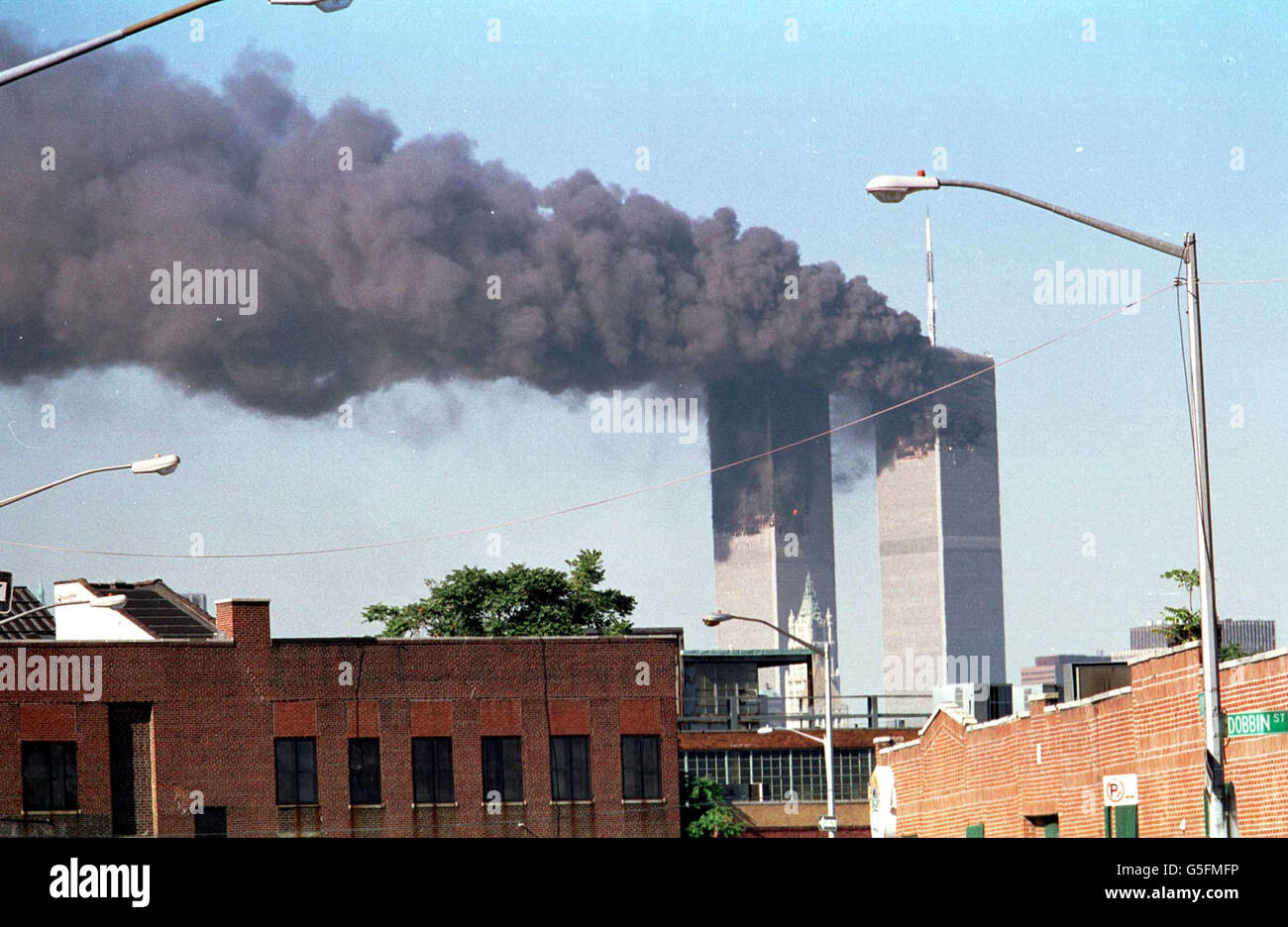 World Trade Center attack Stock Photo