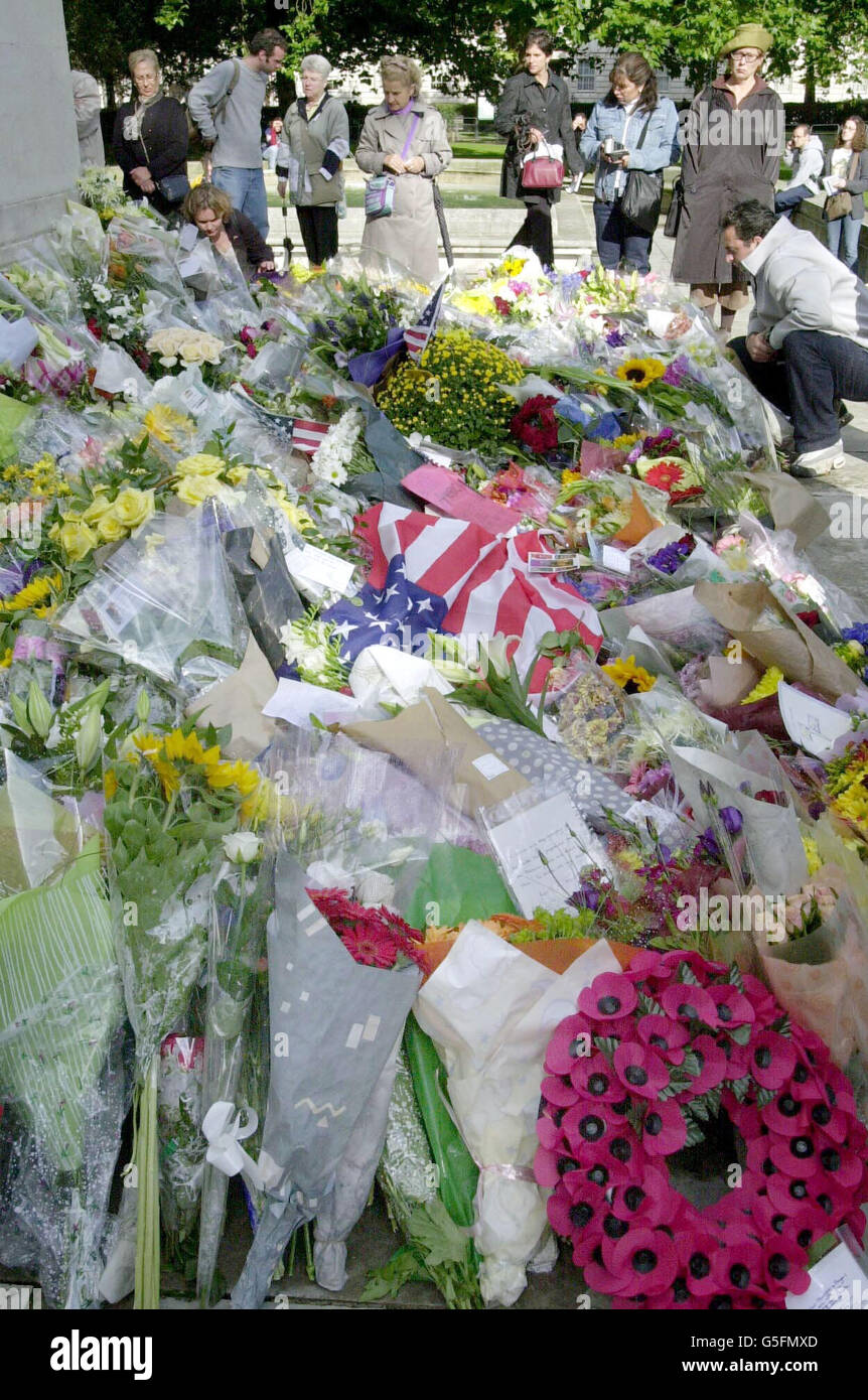 WTC Attack US Embassy Tributes Stock Photo
