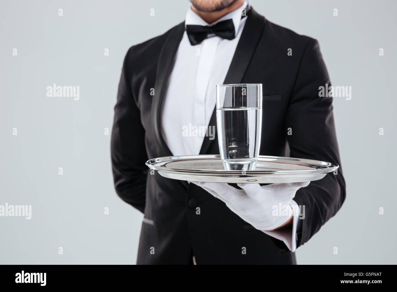 White gloves butler hi-res stock photography and images - Alamy