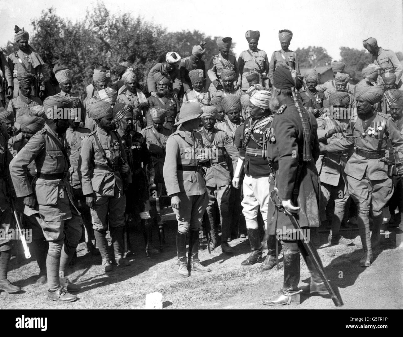 INDIAN ARMY OFFICERS : 1921 Stock Photo