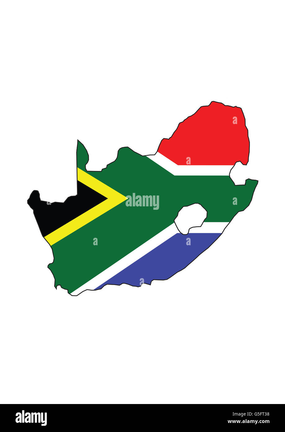 South africa map illustration flag hi-res stock photography and images ...
