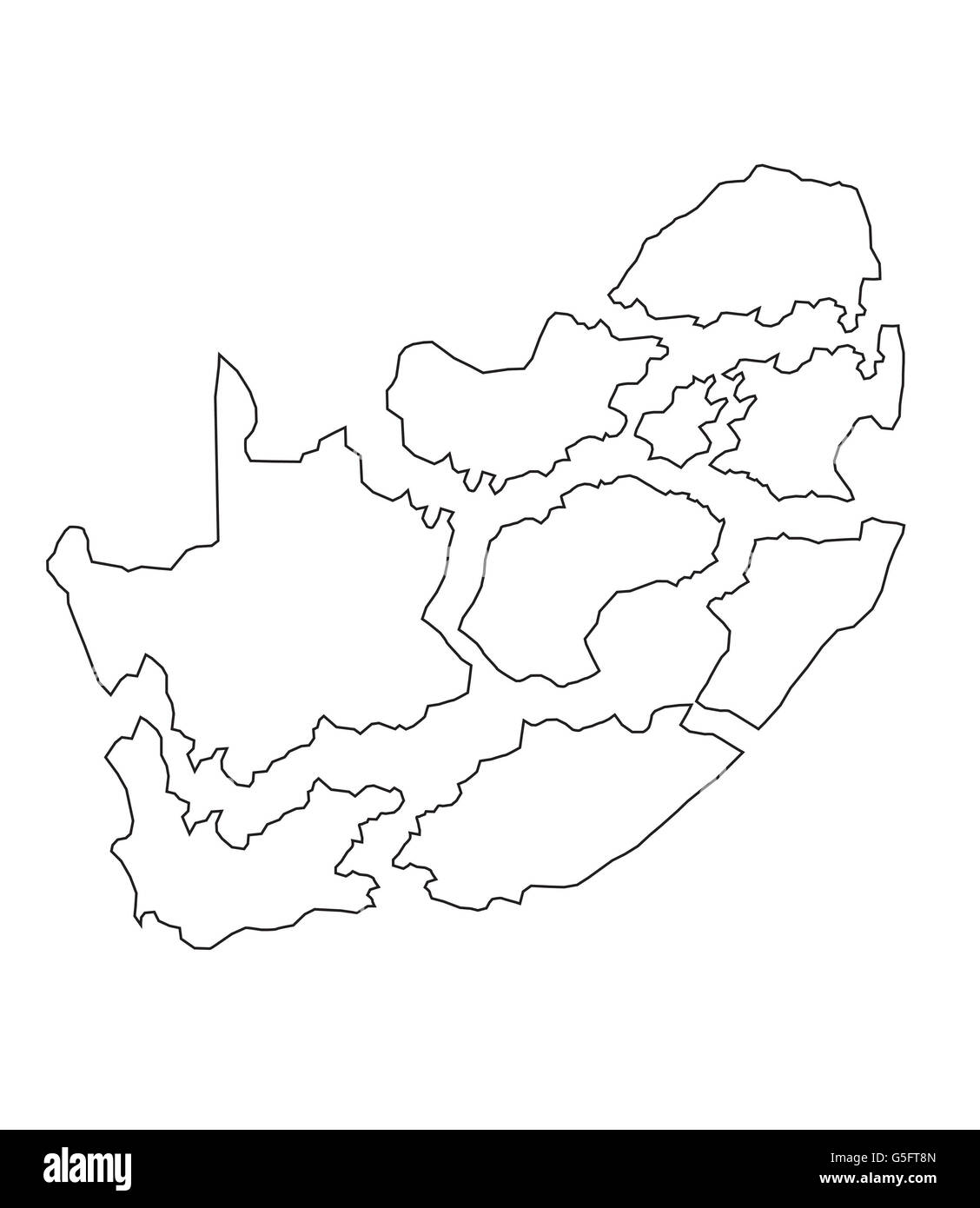 Map of South Africa Stock Photo Alamy