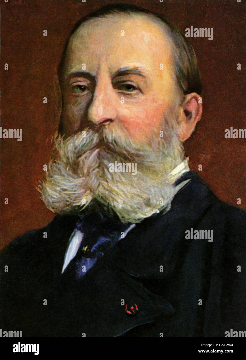 Camille saint-saens portrait Royalty Free Vector Image