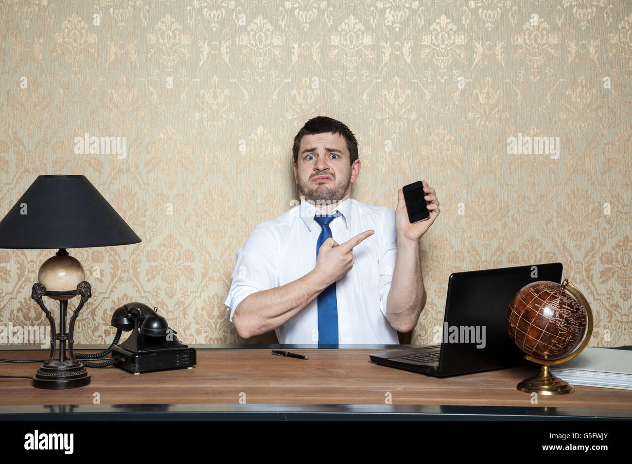 businessman with a strange expression , Stock Photo