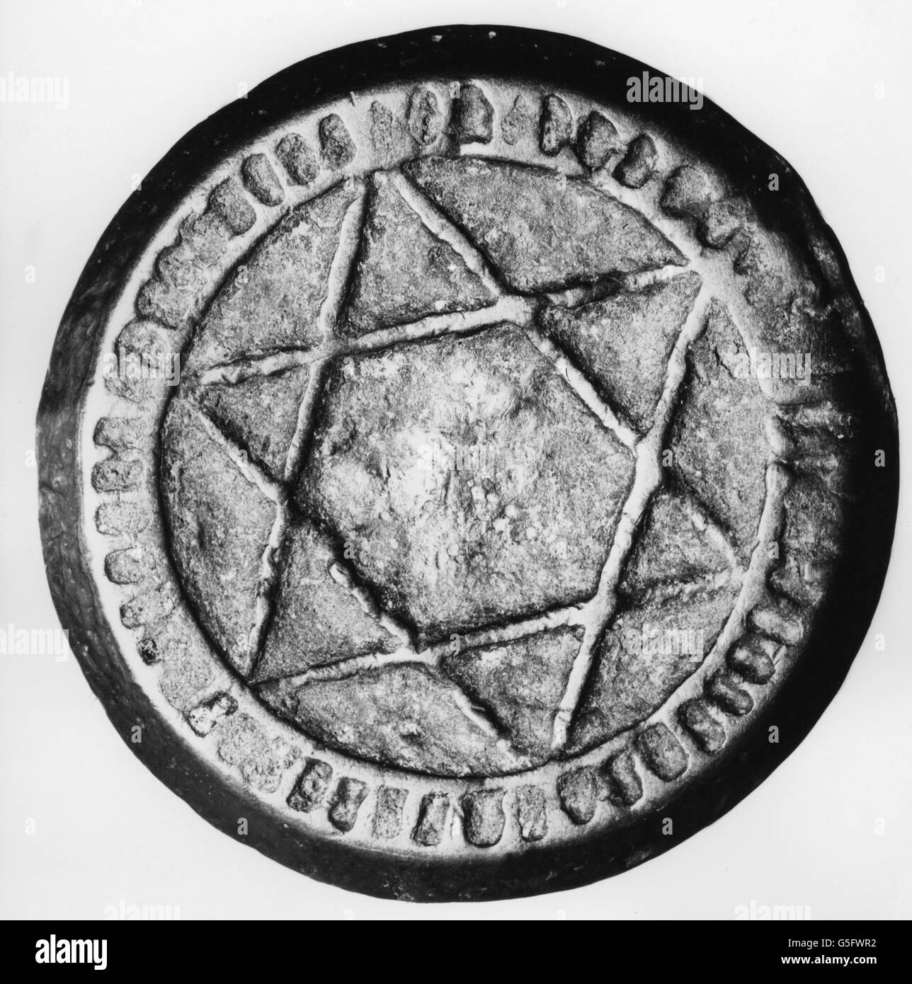 money / finances, coins, coin with Star of David, Judaism, the Jews, Jewry, Jewishness, Jewish, symbol, symbols, Star of David, star, stars, David, coin, coins, numismatics, historic, historical, Additional-Rights-Clearences-Not Available Stock Photo