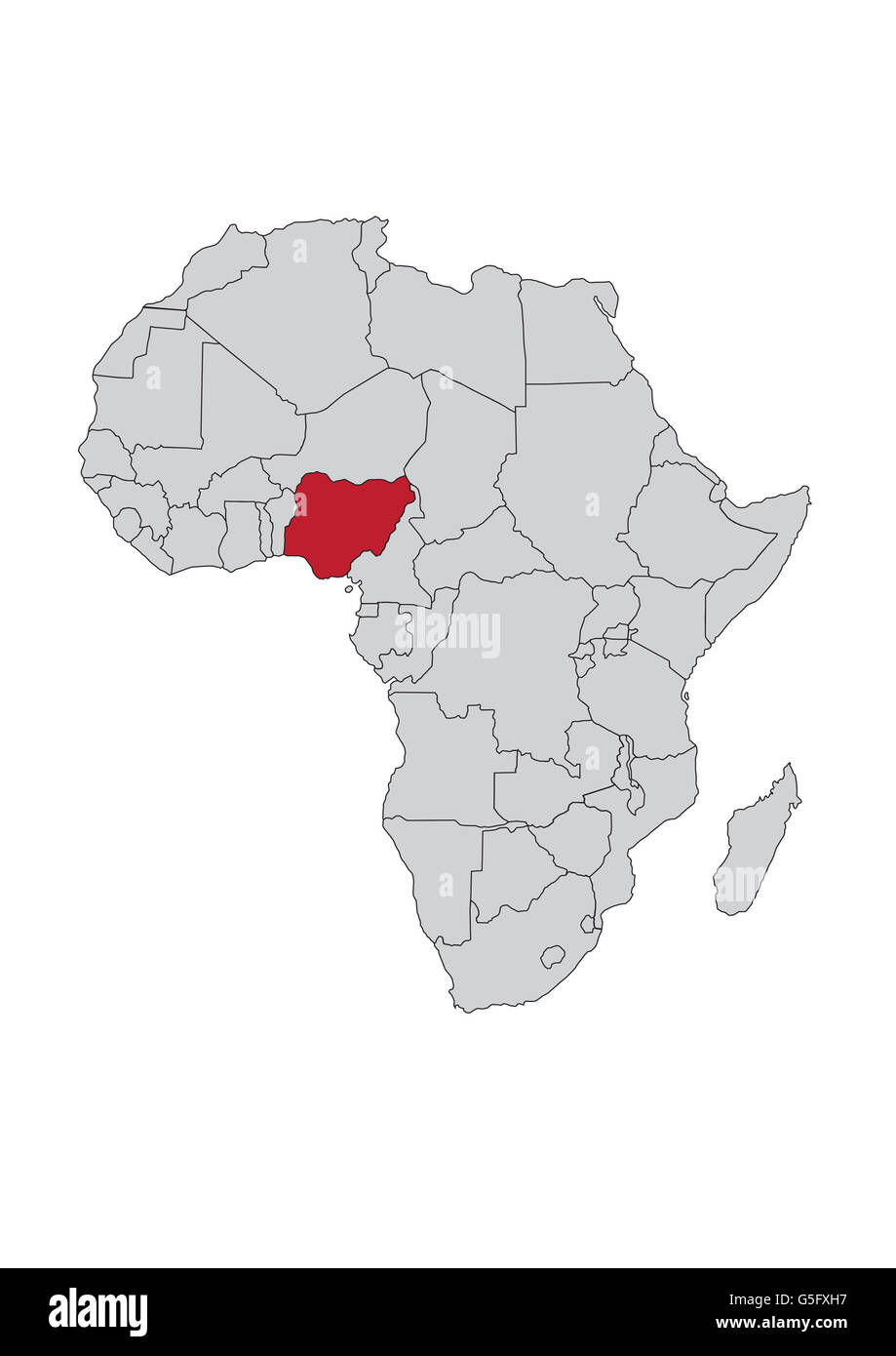 Map Of Africa Nigeria Stock Photo 106685635 Alamy