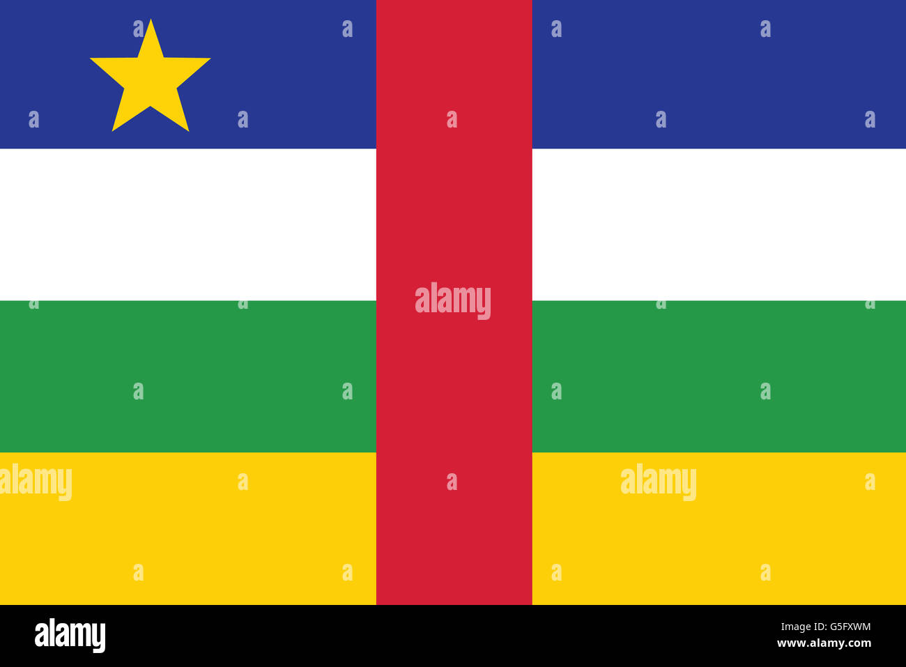 National Flag of Central African Republic Stock Photo - Alamy
