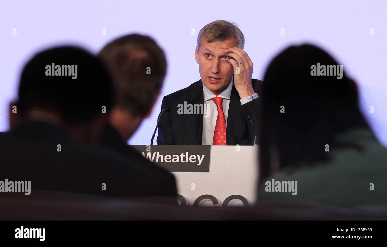 Martin Wheatley gives a speech on his recommendations for reforming the Libor system at Mansion House, London. Stock Photo