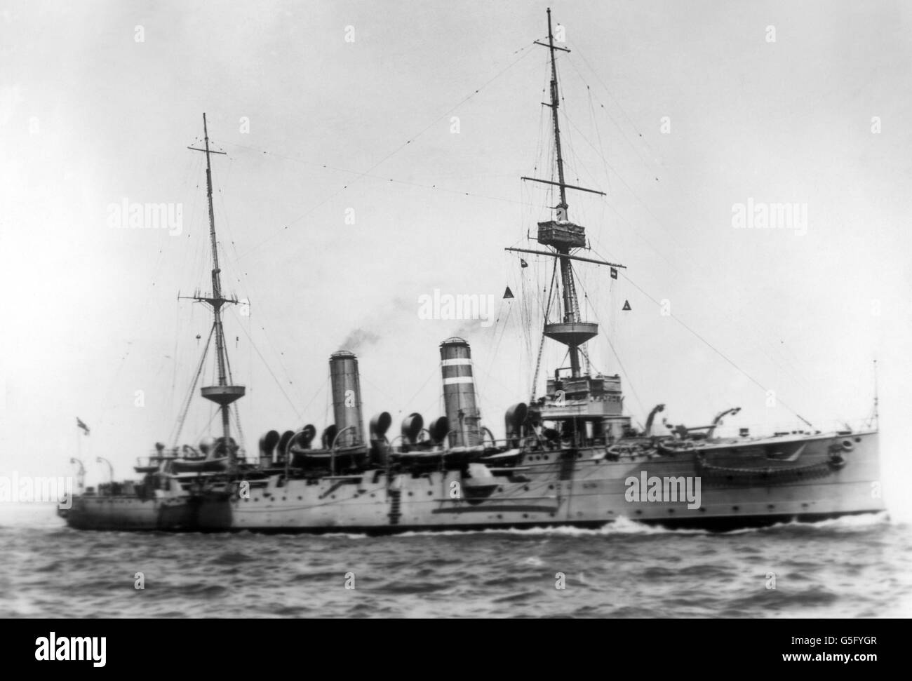 Ship of the British Navy HMS Juno in 1919. Stock Photo