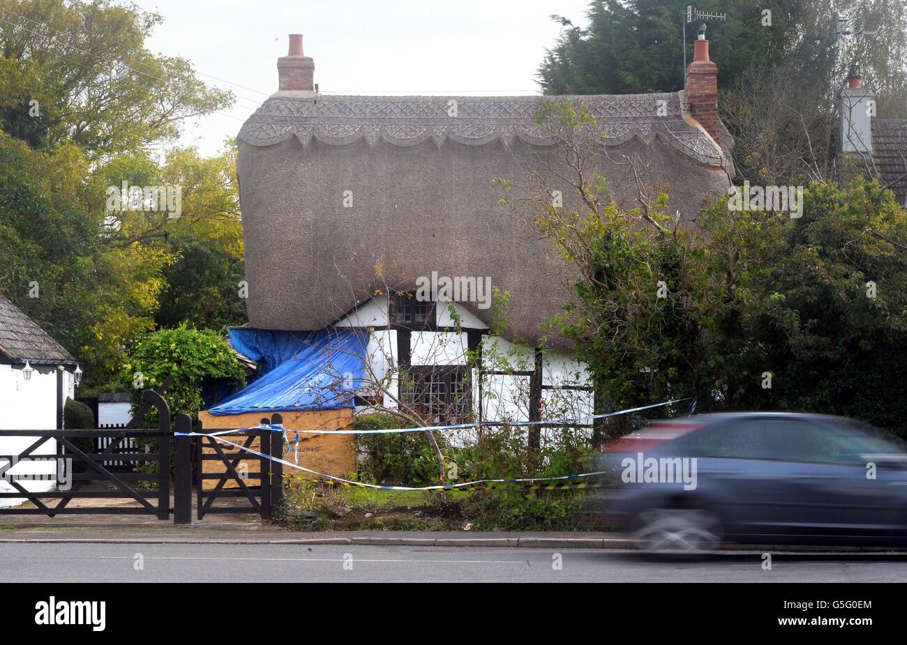 Car Crashes Into House Stock Photo Alamy