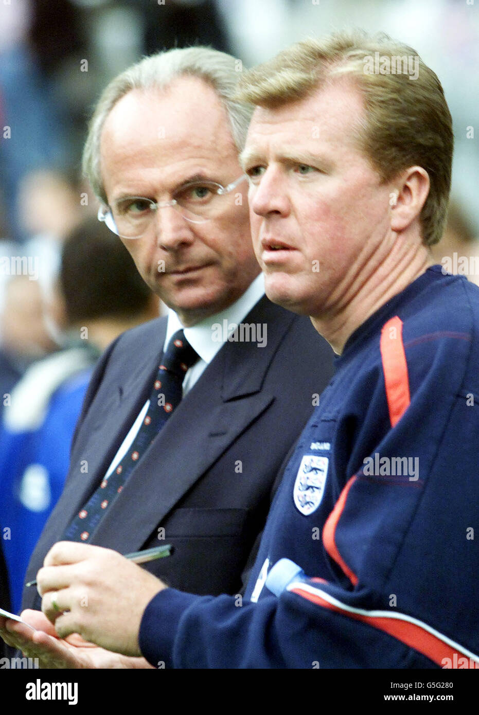 England manager Sven Goran Eriksson with England coach Steve McClaren ...