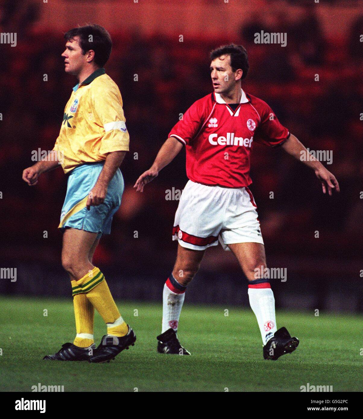 BRYAN ROBSON, MIDDLESBROUGH, IN ACTION AGAINST CRYSTAL PALACE ****** M v CP Stock Photo