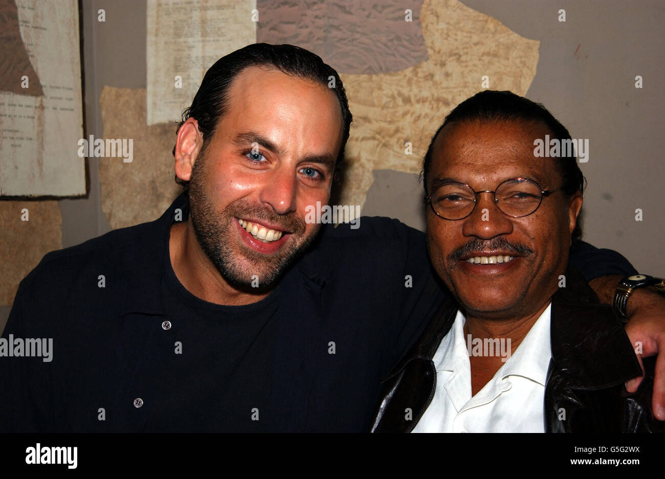 Director Clement Virgo and American actor Billy Dee Williams at the bfm International Film Festival, the third annual showcase of work by black filmakers from around the world. Stock Photo
