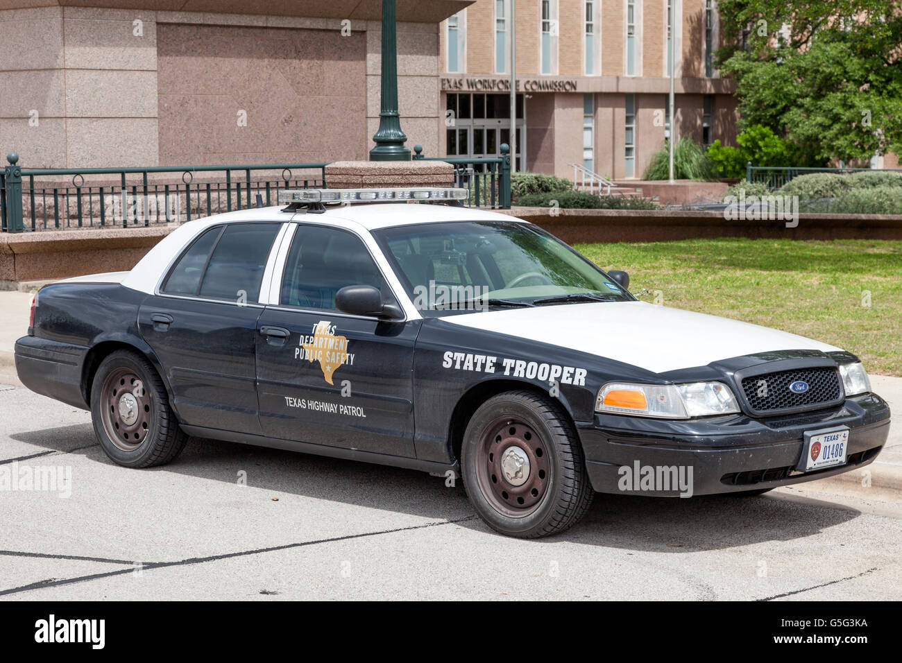 Police Car in Texas Stock Photo