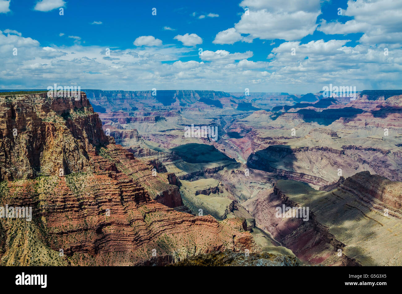Overview of the Grand Canyon National Park, Arizona Stock Photo
