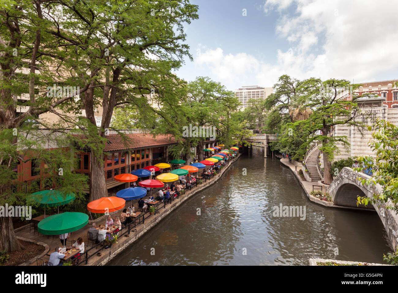 San Antonio River Walk, Texas Stock