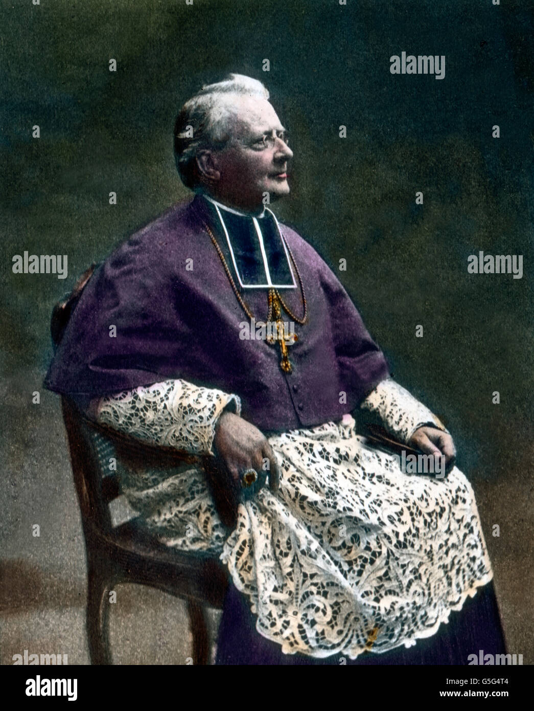 Katholischer Würdenträger, Deutschland 19. Jahrhundert. Roman Catholic clergyman, Germany 19th century. Stock Photo