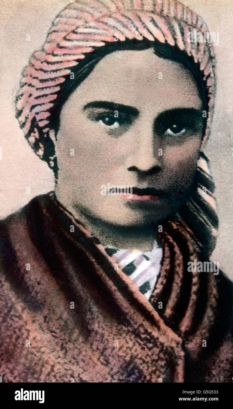 Bernadette Soubirous ( 1844 - 1879). Europe, France, Lourdes, pilgrim ...
