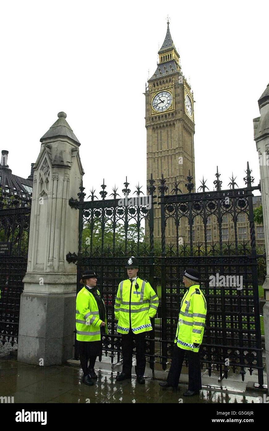 Extra police outside the Houses of Parliament in central London, after ...