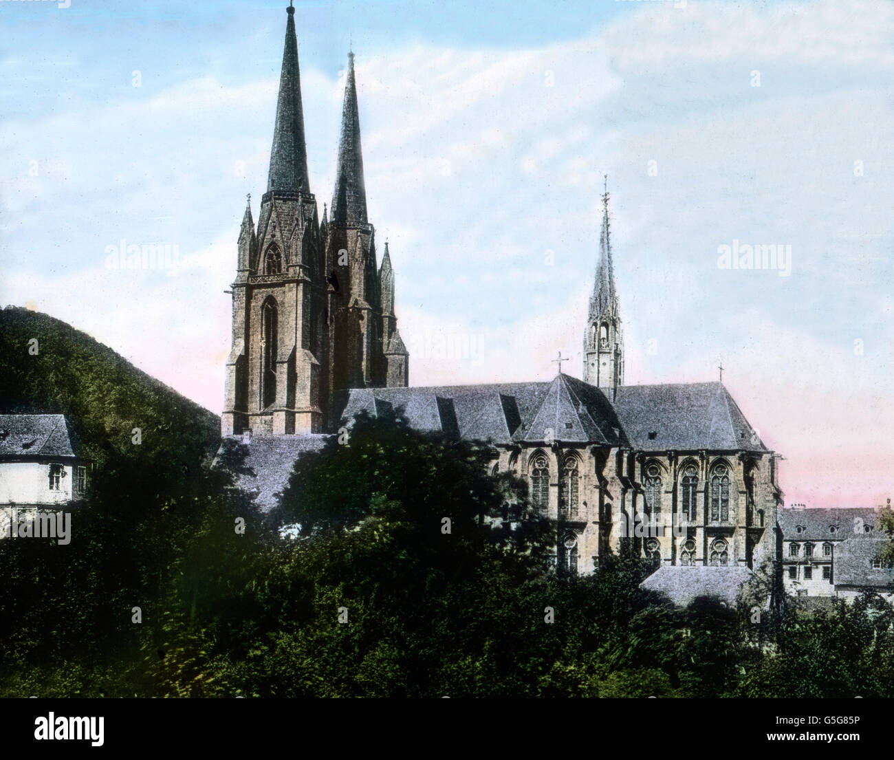 Marburg, Elisabethkirche. The St. Elizabeth church from the East in the