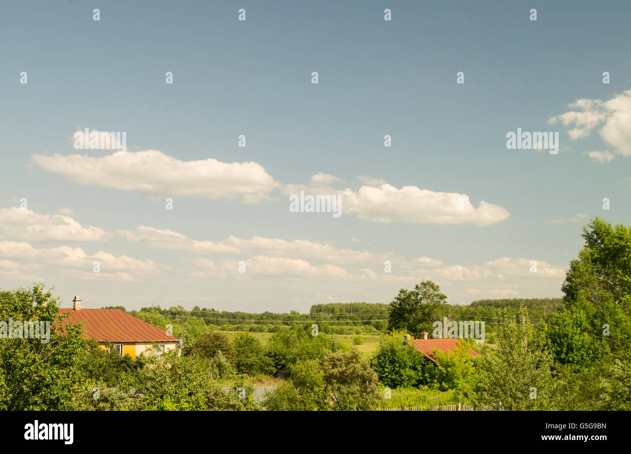 Year rural landscape with beautiful blue sky and cloud Stock Photo - Alamy