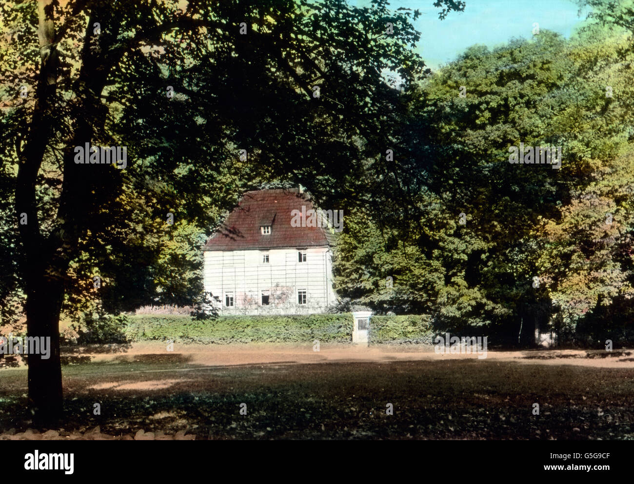 Goethes Gartenhaus in Weimar. Goethe's summerhouse at Weimar. house
