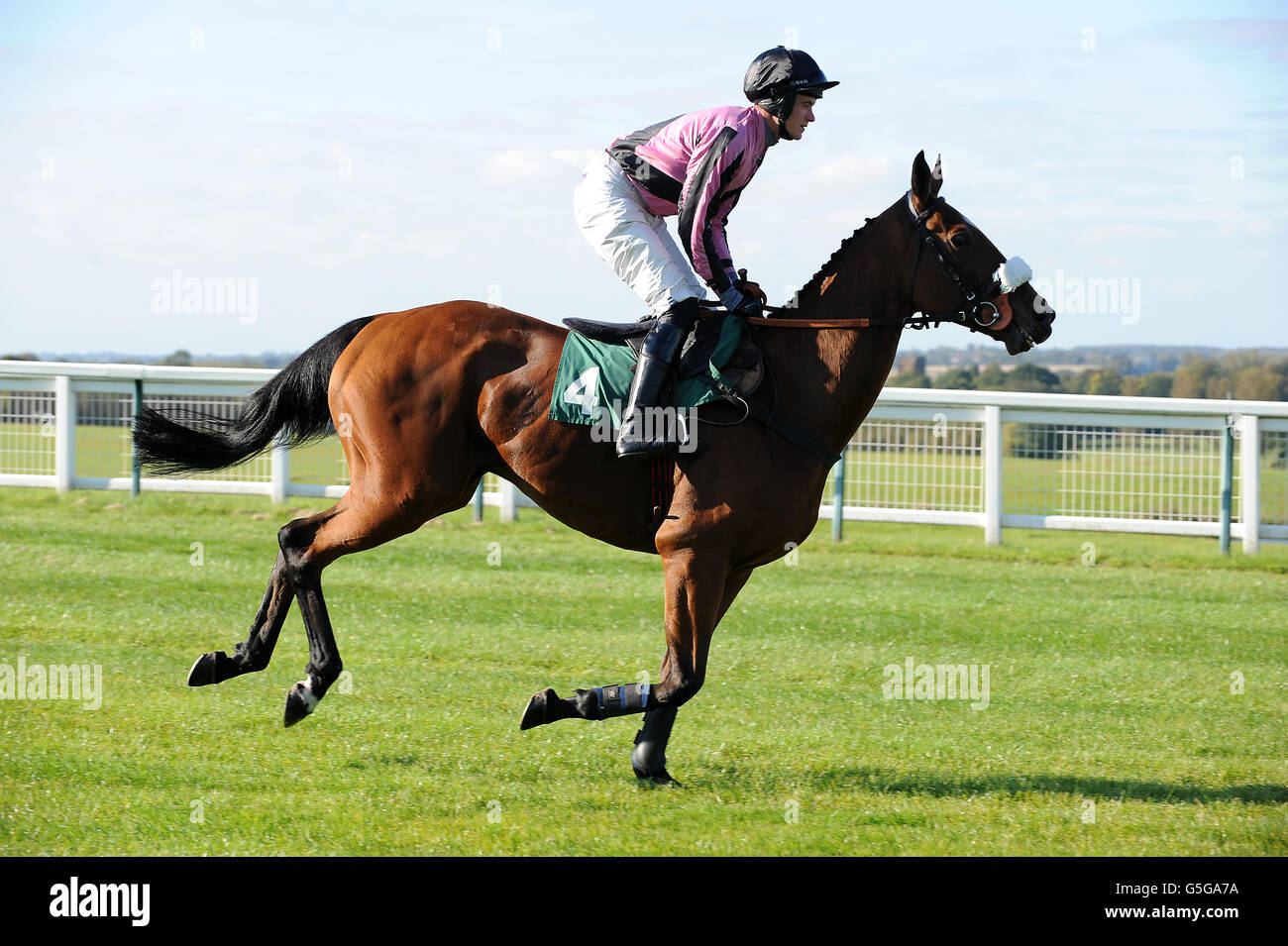 Horse Racing Towcester Races. Jockey Barry Geraghty goes to post on
