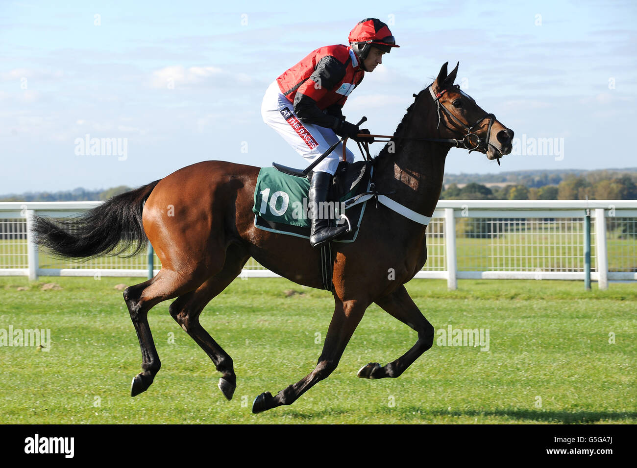 Horse Racing Towcester Races. Jockey Barry Geraghty goes to post on