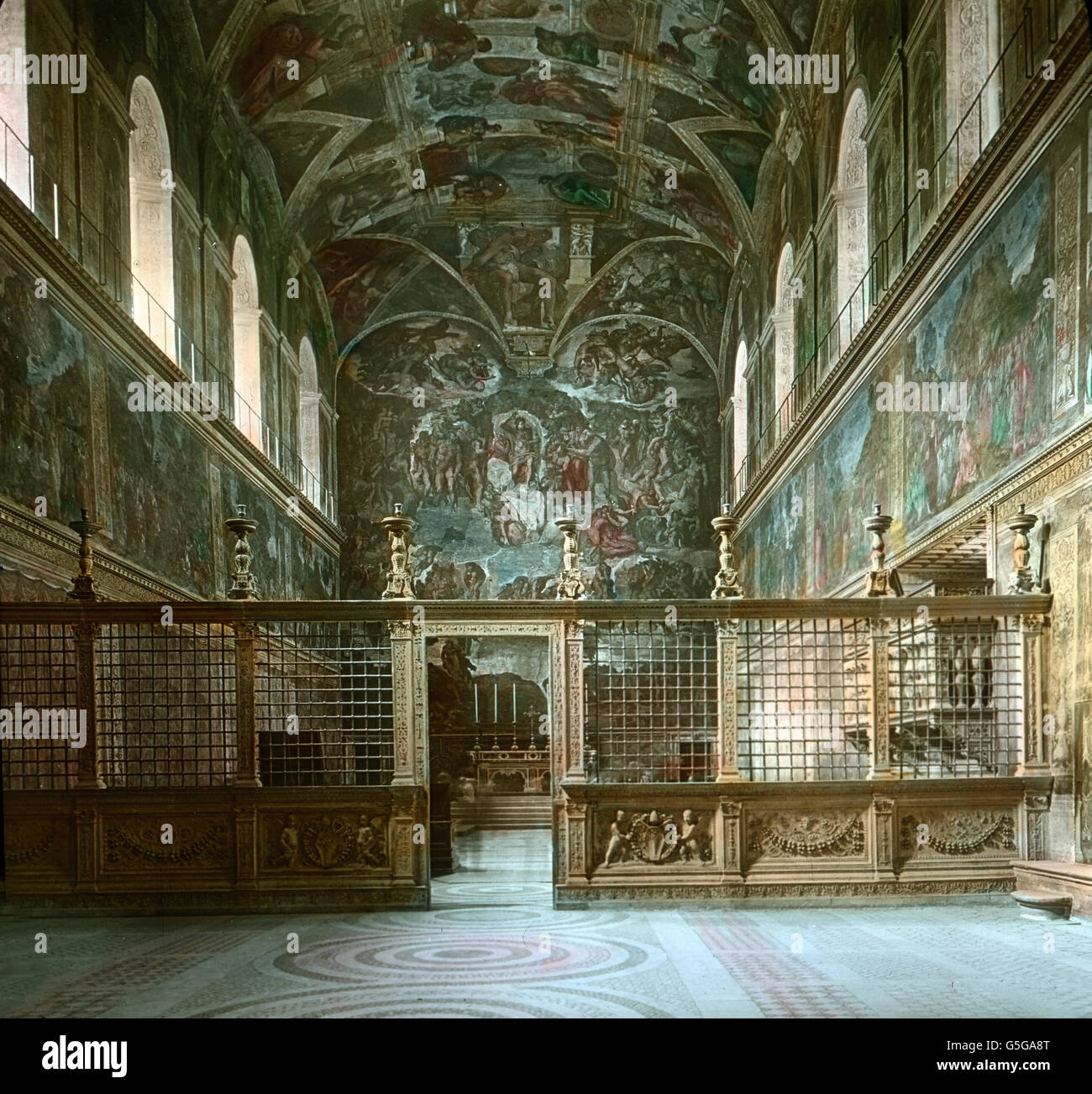 Die Sixtinische Kapelle. Sistine Chapel in the city of Rome. fine arts