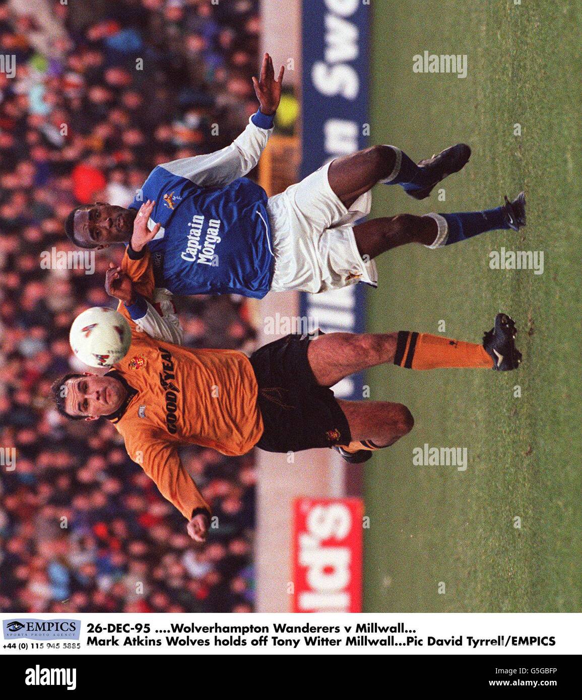 TONY WITTER MILLWALL FC 24 January 1996 Stock Photo - Alamy