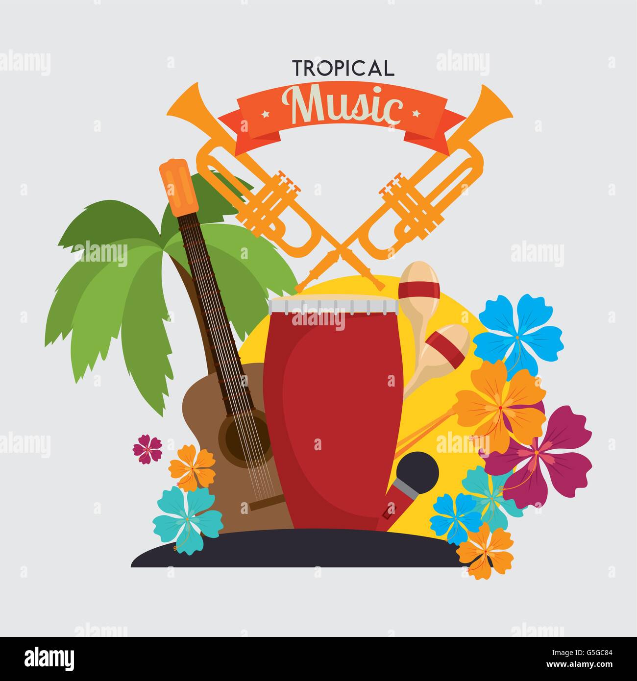 Caribbean Garden Party Stock Vector Images - Alamy