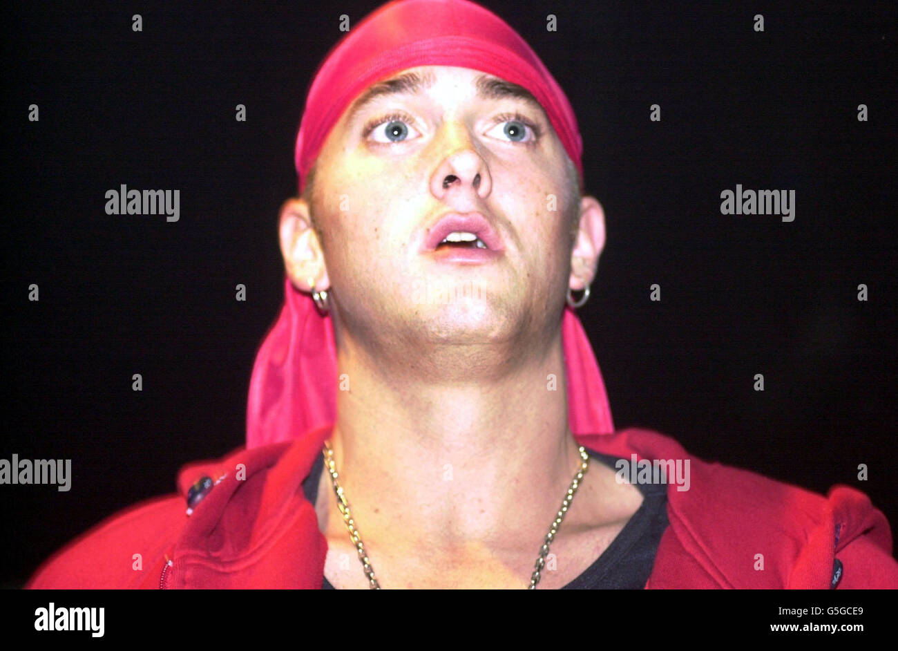 Eninem In London. US rapper Eminem performing on stage at the Astoria ...