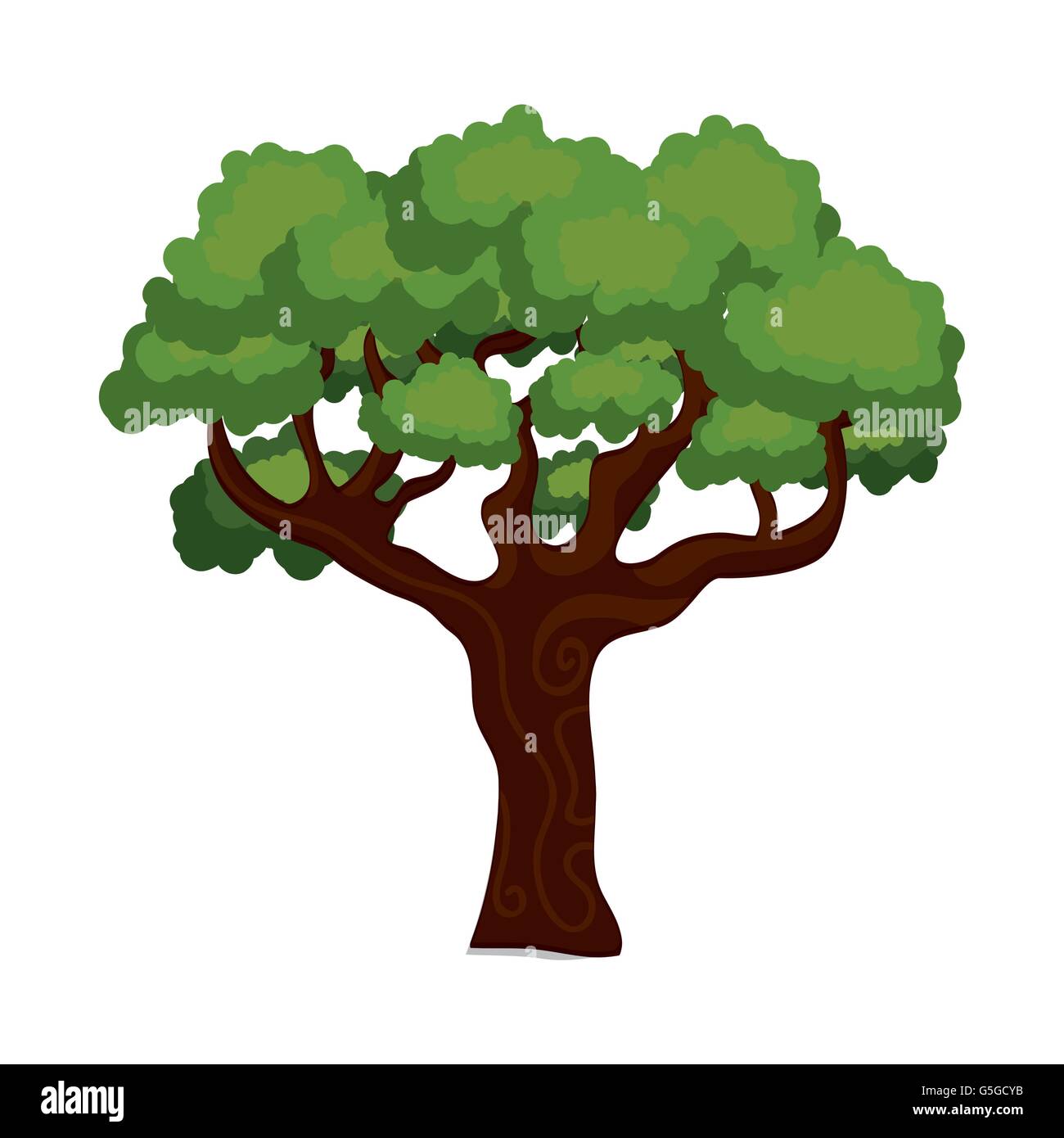large and leafy tree isolated icon design Stock Vector Image & Art - Alamy