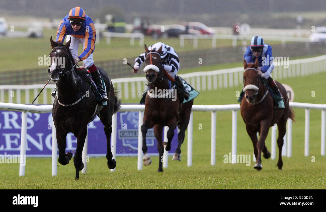 Battle Of Marengo ridden Joseph O'Brien (left) wins The Juddmonte Beresford Stakes during Juddmonte Beresford Stakes/Irish Pony Club Day at Curragh Racecourse, Curragh. Stock Photo
