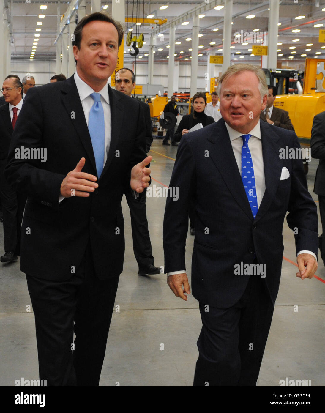 Cameron visits Brazil Stock Photo