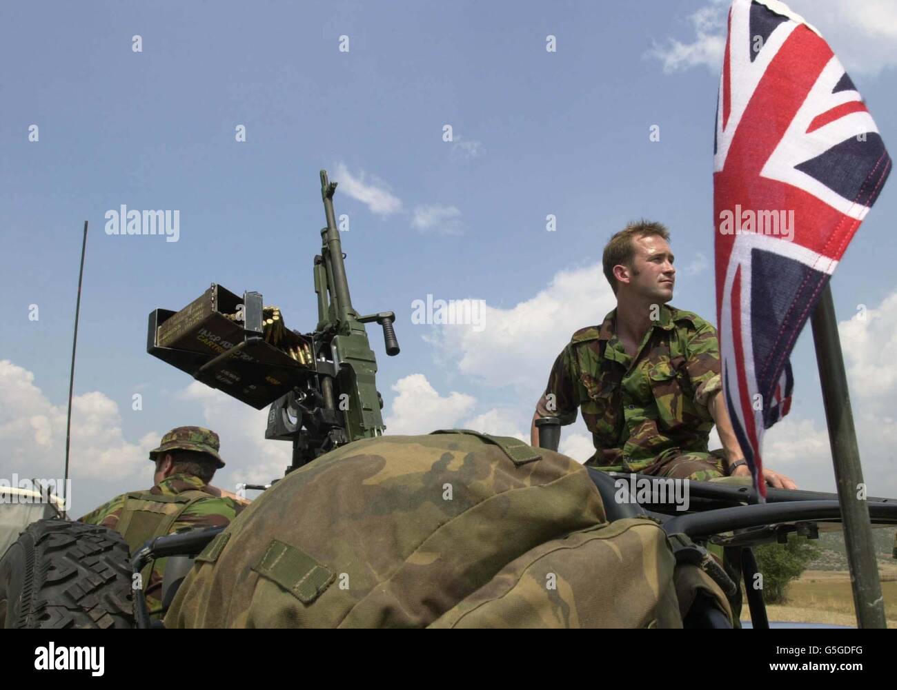 Macedonia British Troops Stock Photo