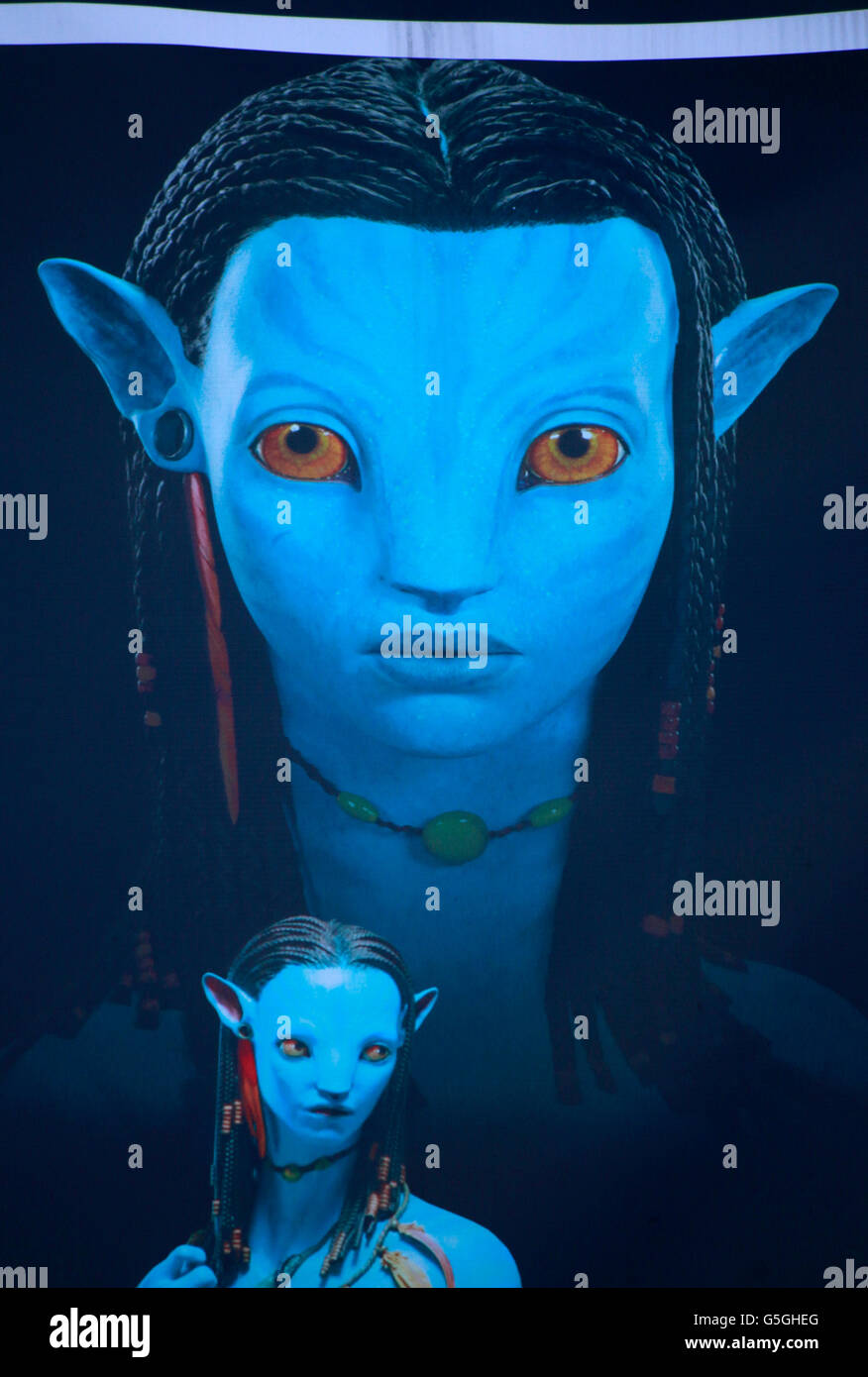 eine Figur aus dem Spielfilm ' Avatar Aufbruch nach Pandora', Berlin. Stock Photo
