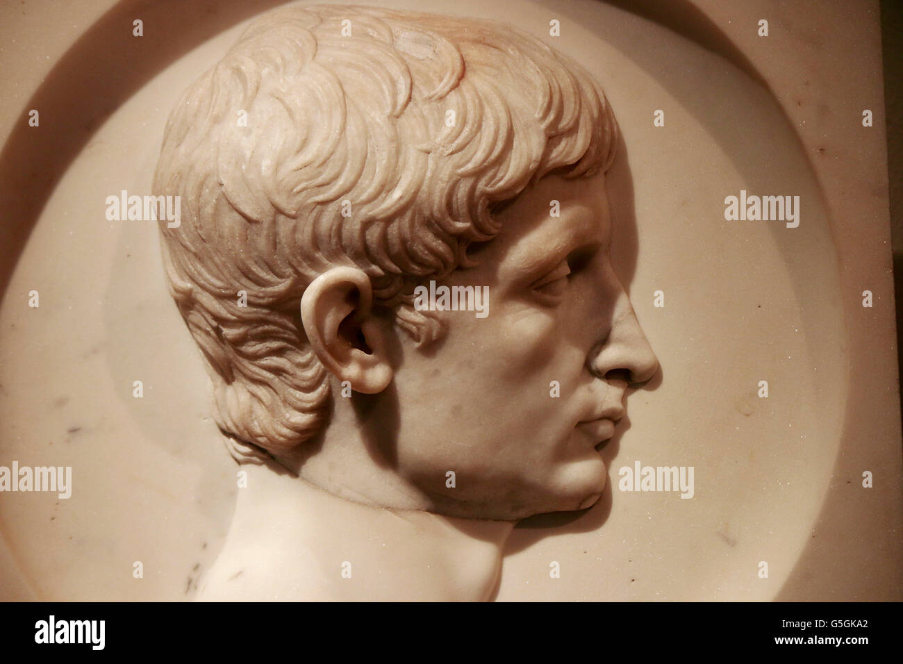 Skulptur/ Bueste: Augustus Octavian, Berlin. Stock Photo