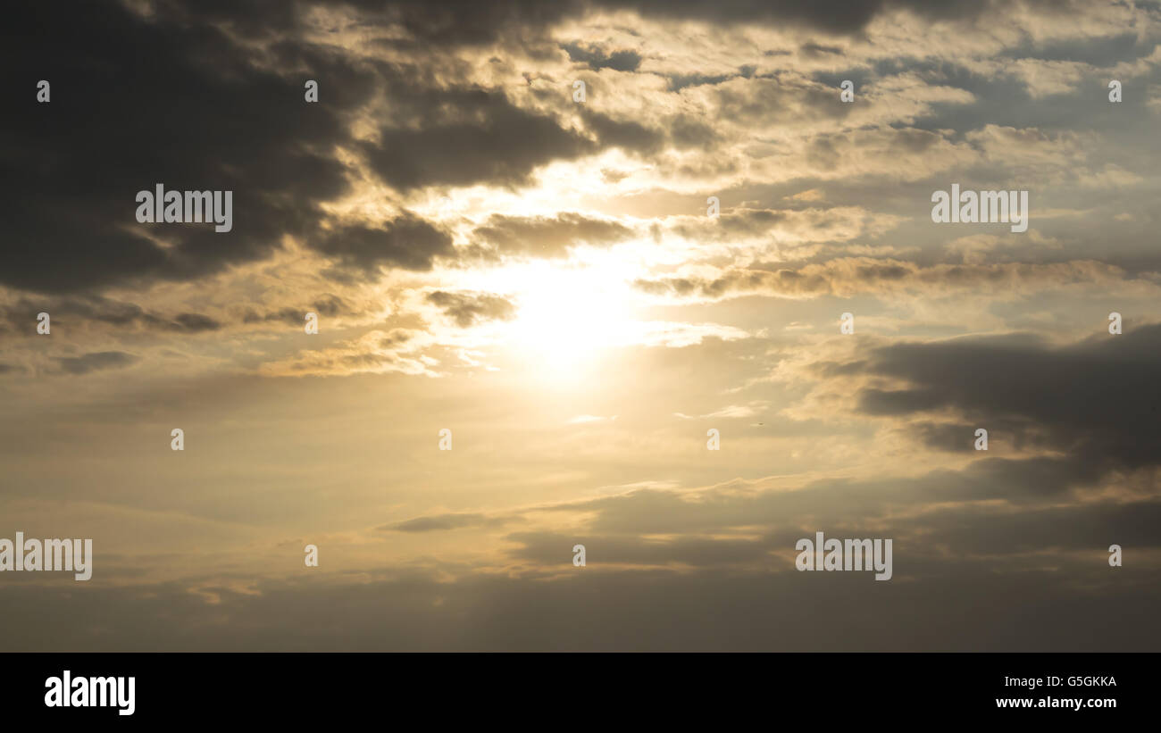 Sunset and amazing looking clouds and sky Stock Photo - Alamy