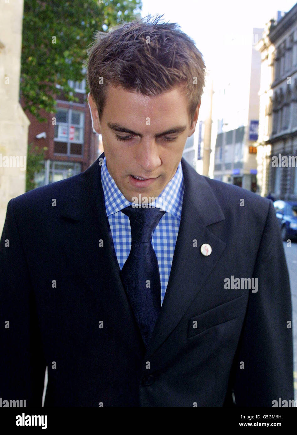 Leeds United footballer Jonathan Woodgate, arrives at Hull Crown Court