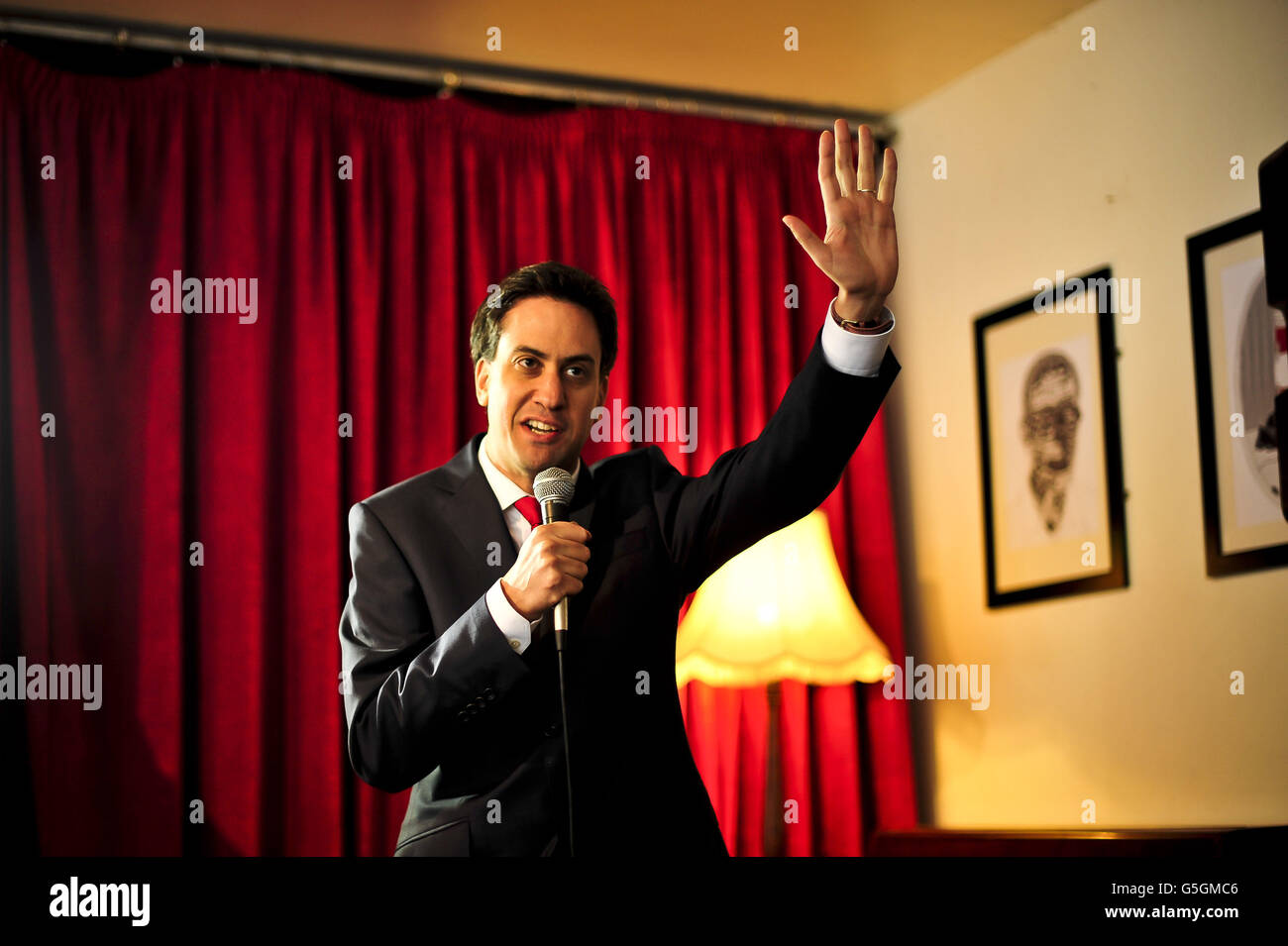 Miliband visit to Bristol Stock Photo