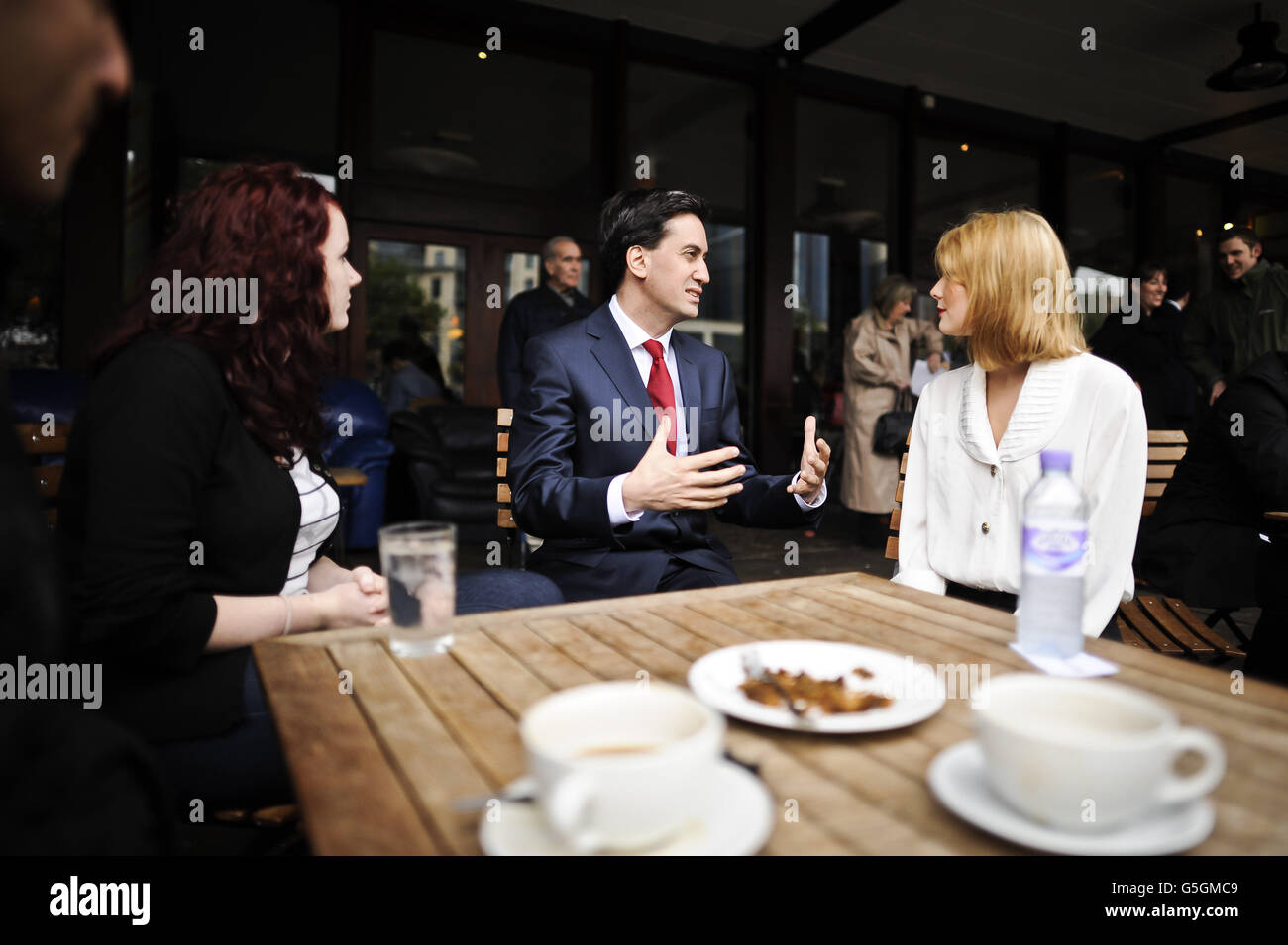 Miliband visit to Bristol Stock Photo