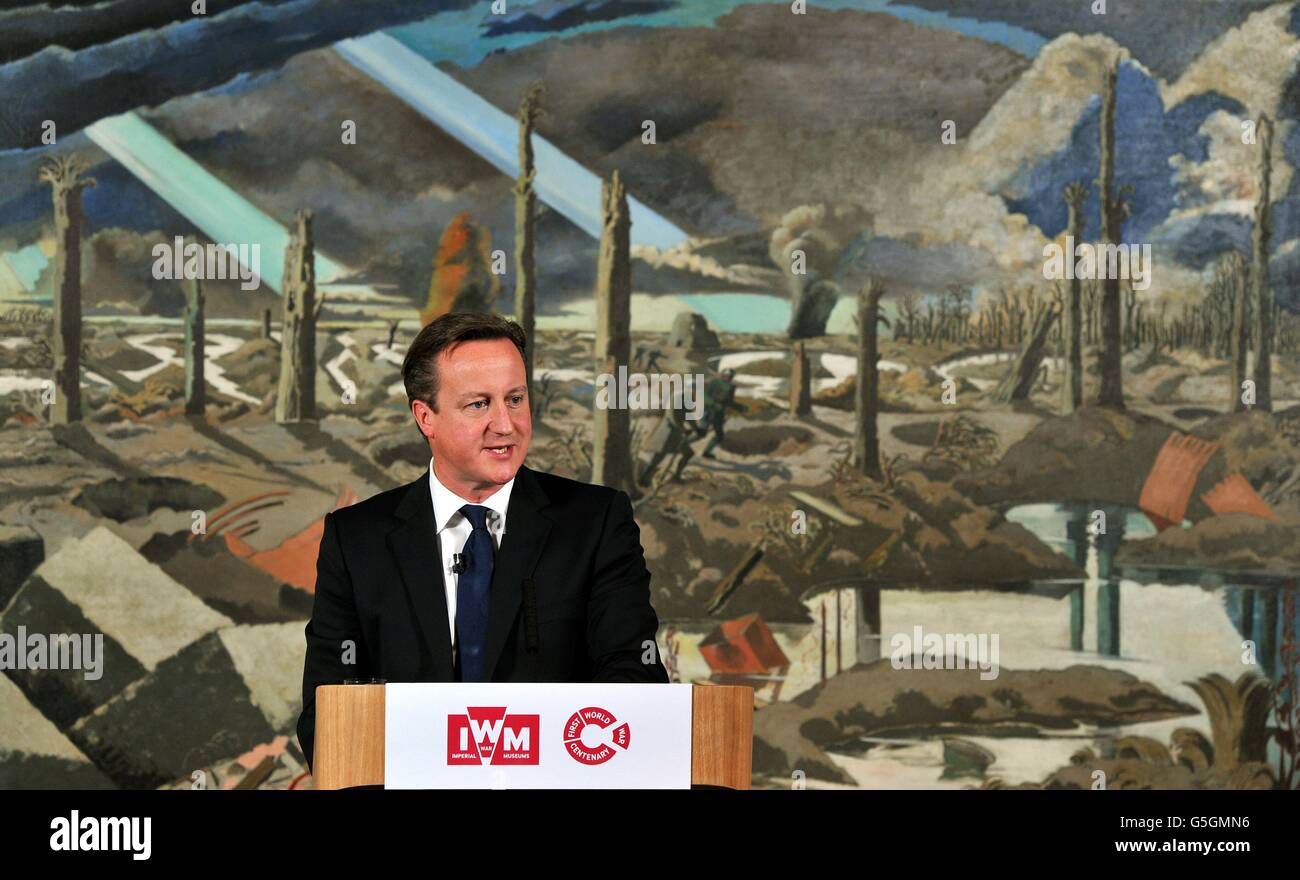Prime Minister David Cameron address an audience of dignitaries to