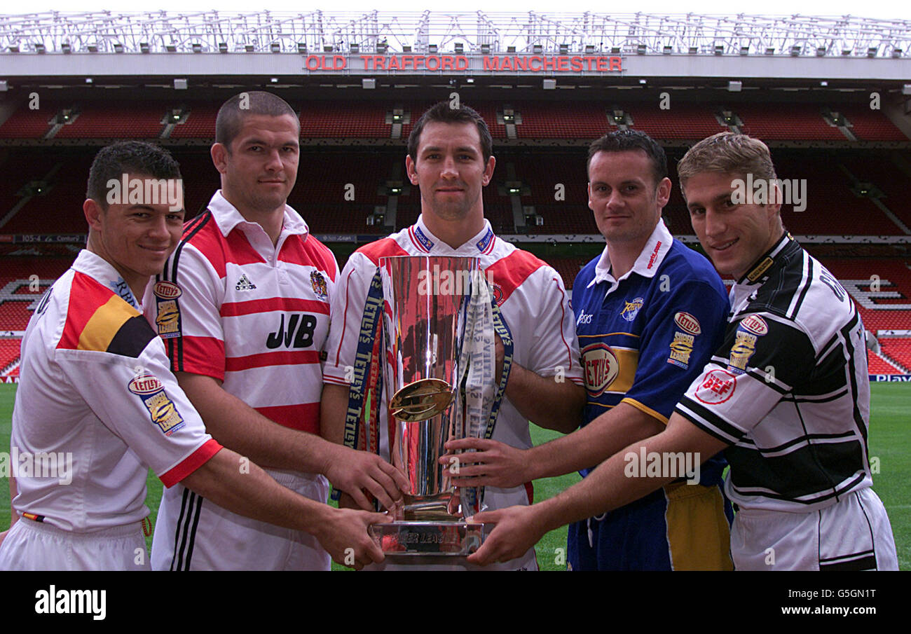The five captains of their respective clubs line up with the Super ...