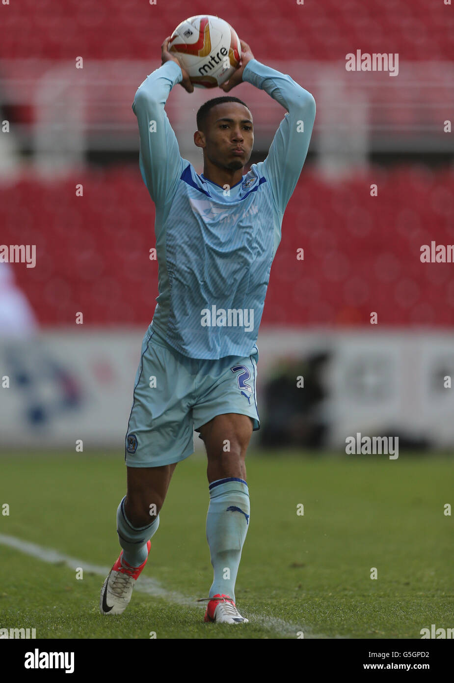 Coventry City's Jordan Clarke during the npower Football League One match at the County Ground, Swindon. Stock Photo