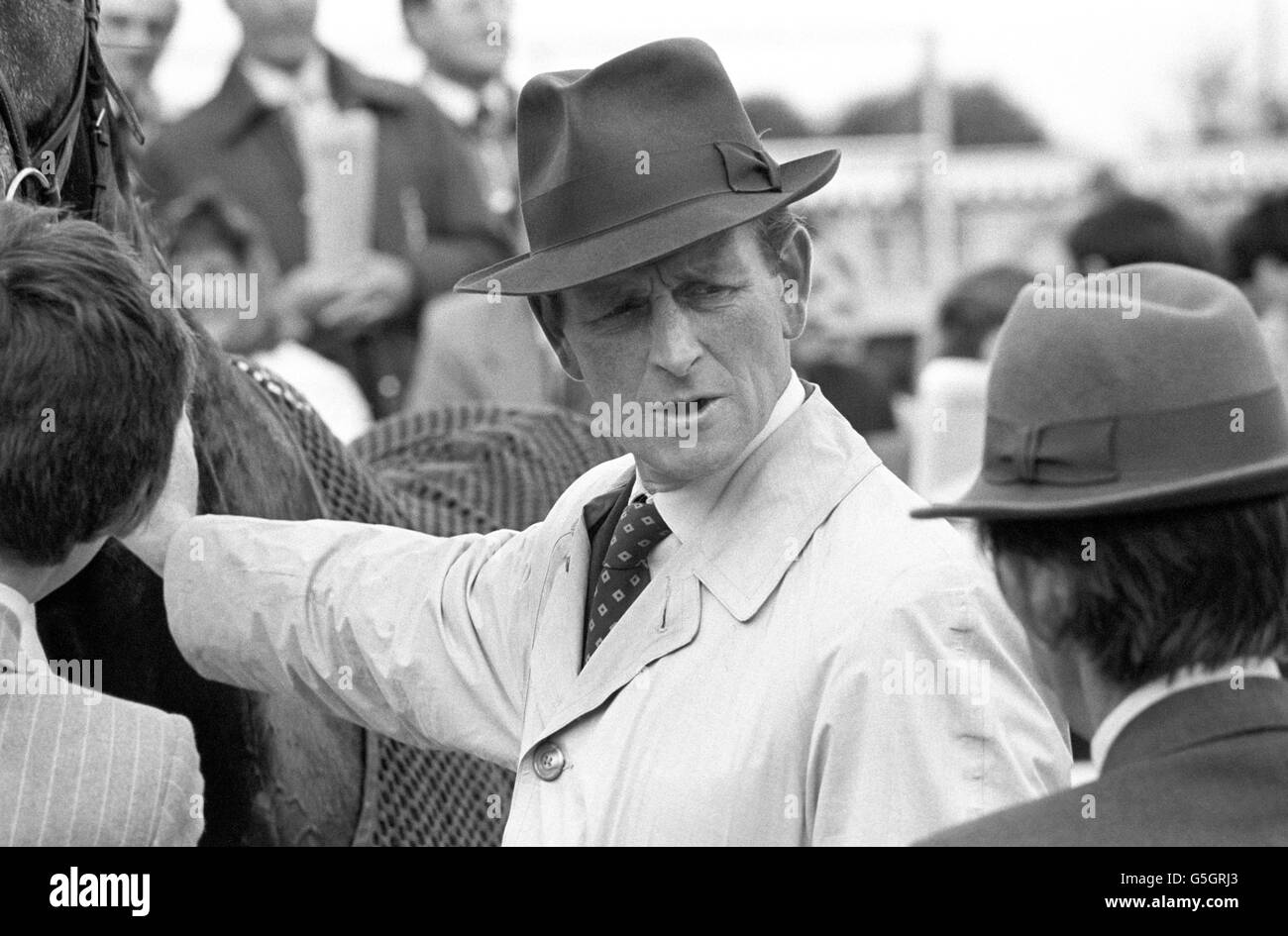 Racehorse trainer John Dunlop, who was granted his first trainer's licence by the Jockey Club in 1966. Stock Photo