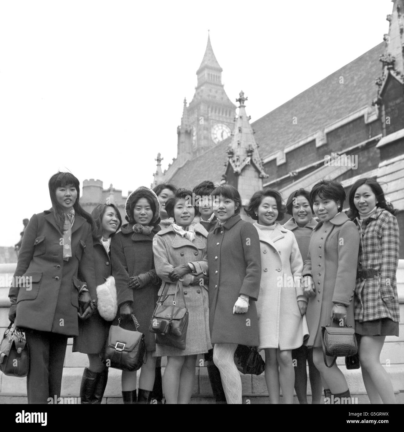 World's Fair - Japan's Expo '70 - Japanese Hostesses - Westminster, London Stock Photo