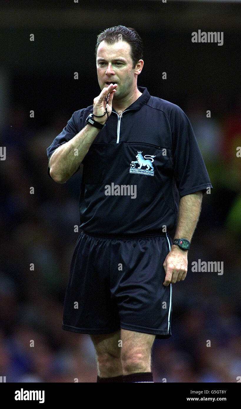Rob Styles, a referee in the F.A. Barclaycard Premiership league. Stock Photo