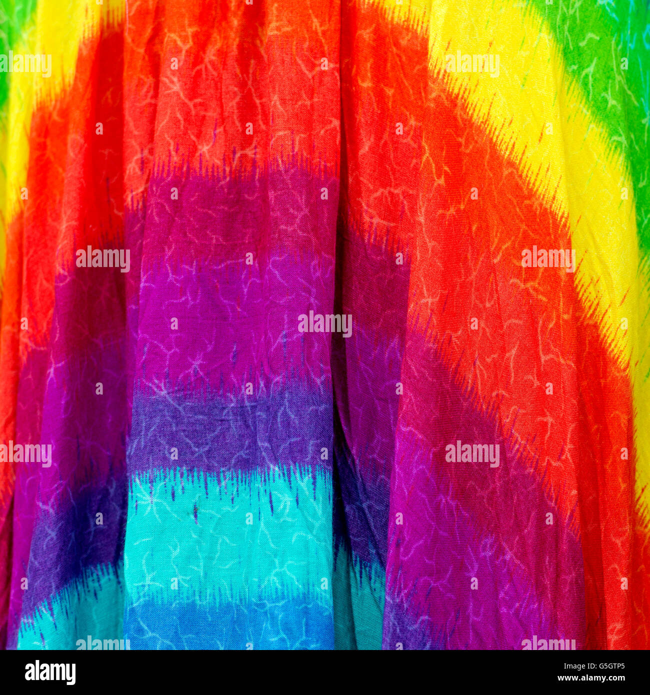 Rainbow colours fabric Stock Photo