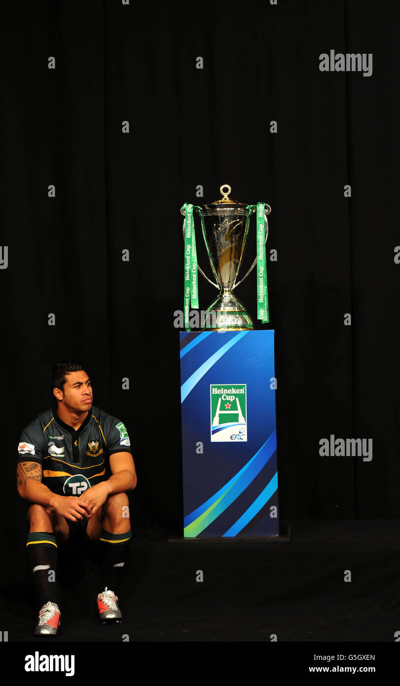 Northampton's captain George Pisi poses during the launch of the ...